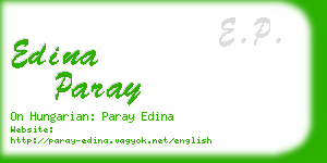 edina paray business card